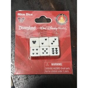 Disneyland Walt Disney World Mickey Mouse Dice Set of 6 NIP